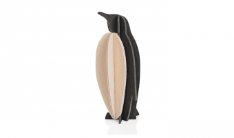 26. Penguin black * 3D puzzle card * LOVI