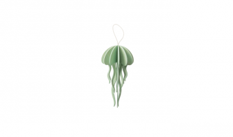 28. Jellyfish mint green * 3D puzzle card * LOVI