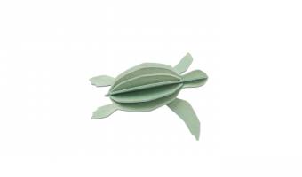 34. Sea Turtle mint green * 3D puzzle card * LOVI