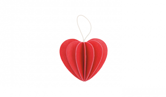 42. Heart red * 3D puzzle card * LOVI