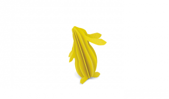 9. Rabbit yellow * 3D puzzle card * LOVI