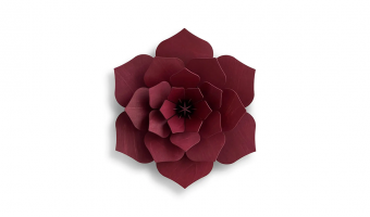 52. Decor Flower Dark Red Small * 3D puzzle card * LOVI
