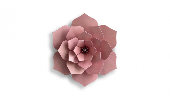 50. Decor Flower Light Pink Small * 3D puzzel kaart * LOVI