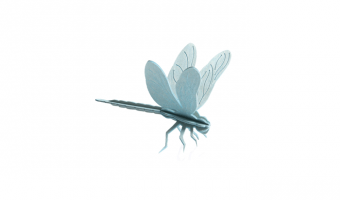 25. Dragonfly light blue * 3D puzzle card * LOVI