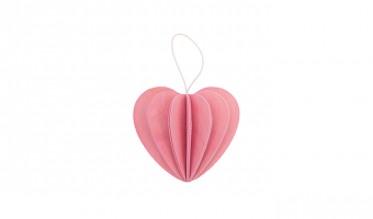 43. Heart pink * 3D puzzle card * LOVI