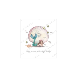 119. Zeemeermin, parel * Wishingwell wenskaart
