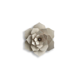 48. Decor Bloem Transparant Wit Small * 3D puzzel kaart * LOVI