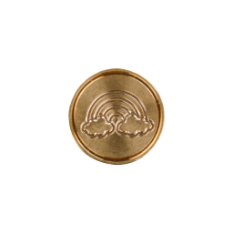 Messing Lakzegel 24mm Regenboog * J. Herbin