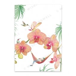 FL07. Orchidee * Wishingwell * wenskaart