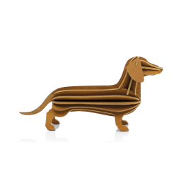 91. Dachshund large Cinnamon * 3D puzzel kaart * LOVI