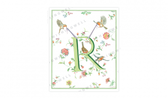 148. 'R' Robin * Wishingwell * card