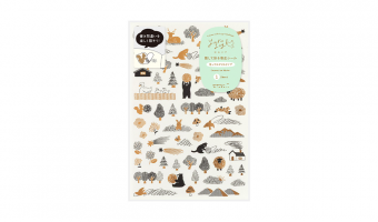 37. Yuru Log Camouflage Forest Sticker Sheet * Midori