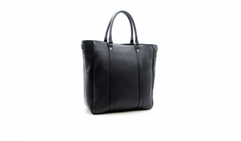 14.01 Shopper vertical black leather * 20S Design