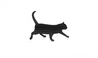 16. Cat black * 3D puzzle card * LOVI