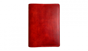 36TM Coral/Hazel Leather Book Cover * Kron