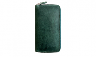 3 Pen Crazy Horse Green Pen Case * Galen Leather