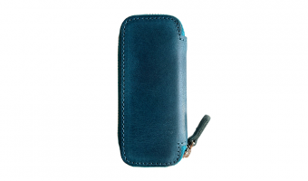 2 Pen Kaweco Crazy Horse Ocean Blue Pen Case * Galen Leather