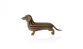 93. Dachshund Brown * 3D puzzle card * LOVI