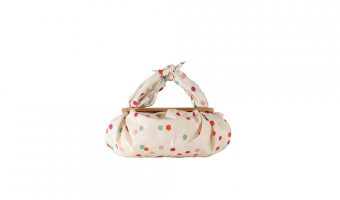 33. Furoshiki Patchin Bag M Organic Konpeito Beige * Musubi