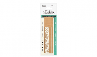 NEW Clip and stencil ruler travel copper * Midori Stationery