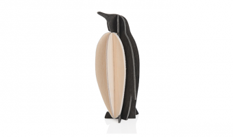 26. Pinguin zwart * 3D puzzel kaart * LOVI