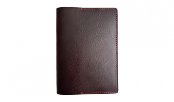 37TM Saddle Brown/Berry Leather Book Cover * Kron