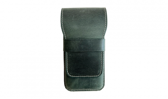 Flap Pen Case 3 pens Crazy Horse Green * Galen Leather