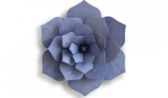 66. Decor Flower Lavender blue Small * 3D puzzle card * LOVI