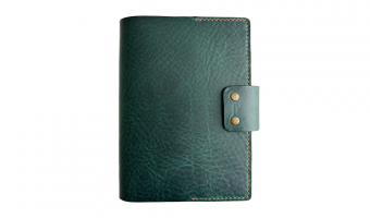 27CC Teal/Hazel Leather Book Cover * Kron