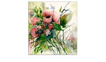 IV.018 * Poppy Bouquet Aquarel * gift card * Arti