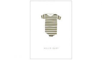 15. Hello Baby Green, wenskaart * Michoucas Design