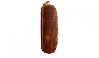 2 Pen Crazy Horse Brown Pen Case * Galen Leather
