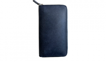 3 Pen Crazy Horse Navy Pen Case * Galen Leather