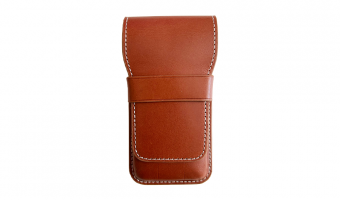Flap Pen Case 3 pens, Brown * Galen Leather