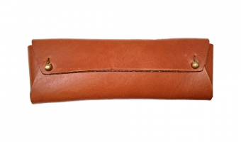 The Student Leather Pencil Case Brown * Galen Leather
