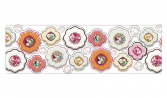 P11 * Die Cut Flower and Pearl * MT masking tape