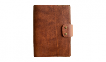 9CC. Hazelnut Olive, leather book cover * Kron