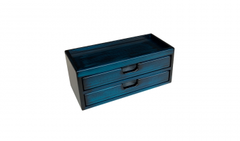 BL104 Hinoki Blue Pen box for 8 pens * Toyooka Craft