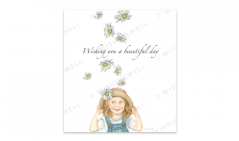 77. Girl and Daisies * Wishingwell gift card
