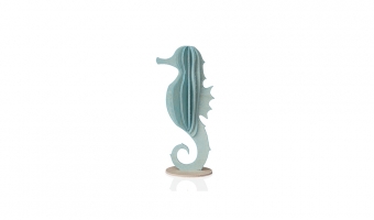 79. Seahorse light blue * 3D puzzle card * LOVI