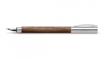Ambition Walnut darkbrown fountain pen * Faber-Castell
