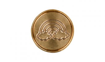Brass Wax Seal Stamp 24mm Rainbow * J. Herbin