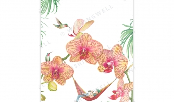 FL07. Orchidee * Wishingwell * wenskaart