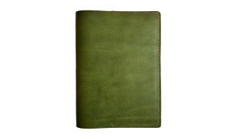 29C Moss/Hazel Leather Book Cover * Kron