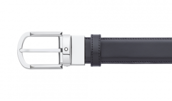 Belt 30mm Black/Brown Horseshoe Buckle * 111080 * Montblanc