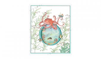 145. 'O' Octopus * Wishingwell * card