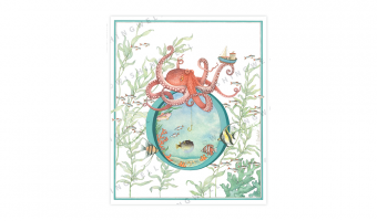 145. 'O' Octopus * Wishingwell * wenskaart