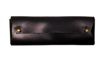 The Student Leather Pencil Case Black * Galen Leather