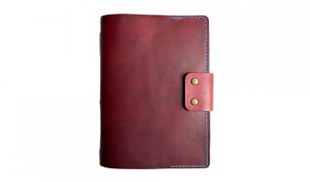 30MC Berry/Cobalt Leather Book Cover * Kron