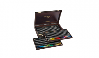76 Kleurpotloden, Houten Doos, Expert Museum Aquarelle * Caran d'Ache